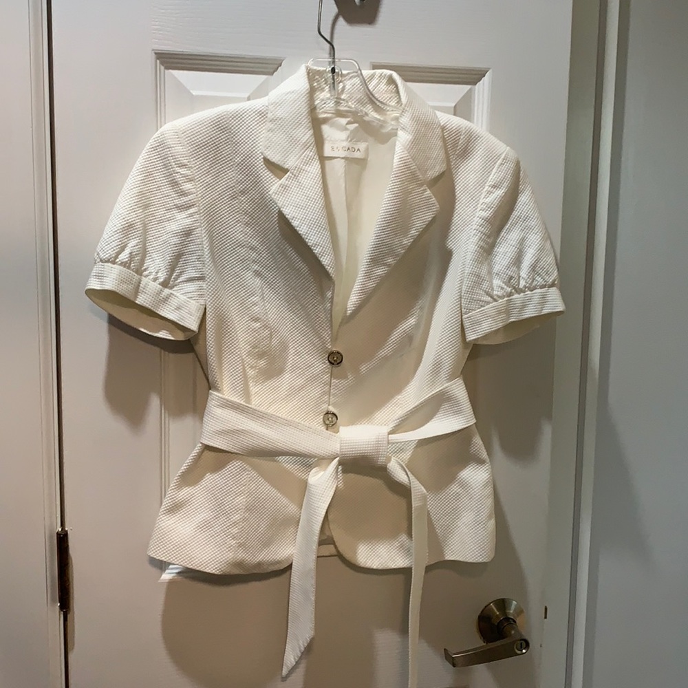 Escada waffle jacket top